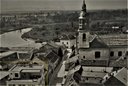 Uherský Ostroh historické foto v ľavo nová budova koloniálu Adler a syn 1937